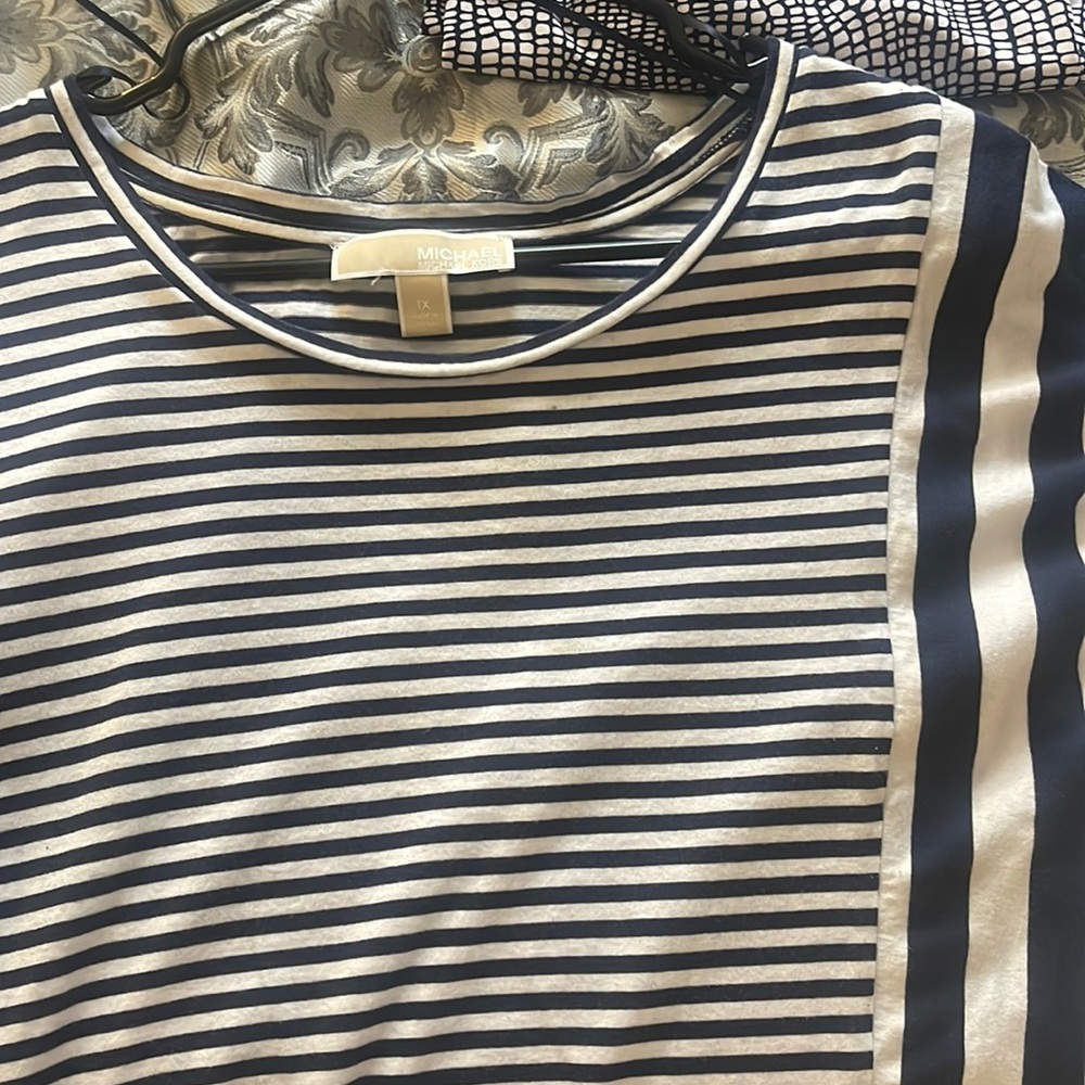 Blue and white casual Michael khors top
